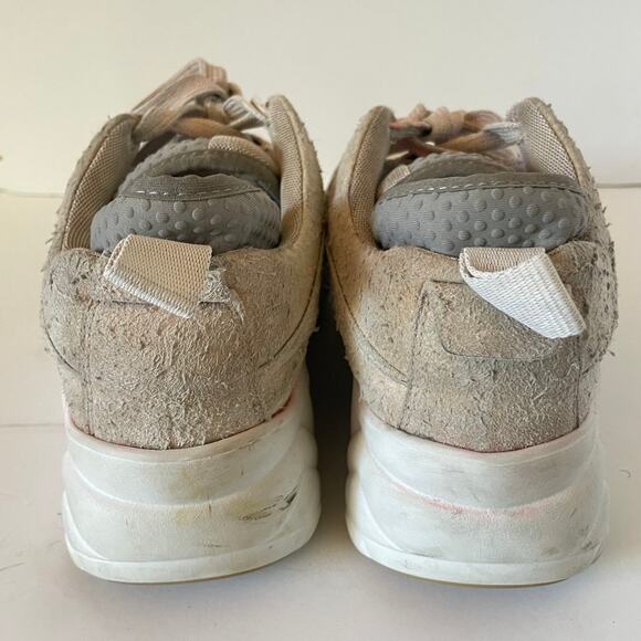 Acne Studios Beige Rockaway Tumbled Suede Distressed Sneakers Men’s • Size 7 - Picture 4 of 8